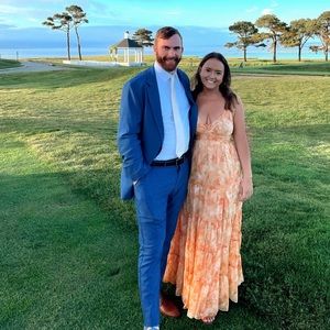 ASTR Elsa floral tiered maxi dress